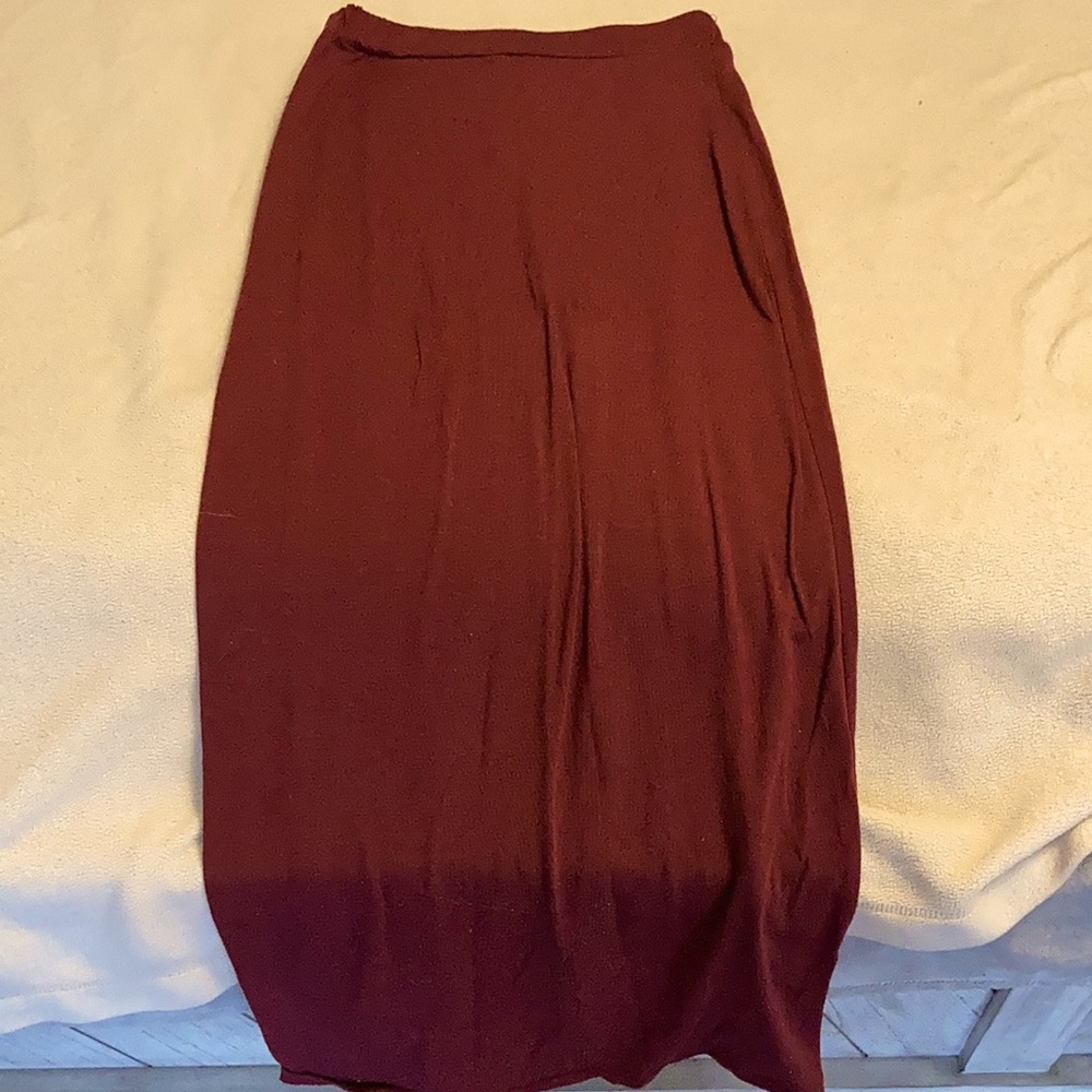Maroon maxi skirt